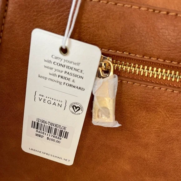 Vegan leather bag brown - Picture 4 of 4